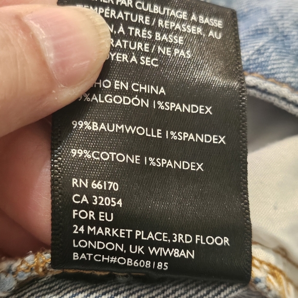 BDG Denim Raw Hem Mini Skirt Light Wash Size S - Picture 12 of 12